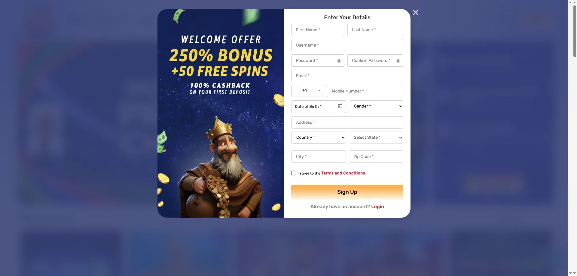 Dream Royale Casino registration sign-up steps for New Zealand players
